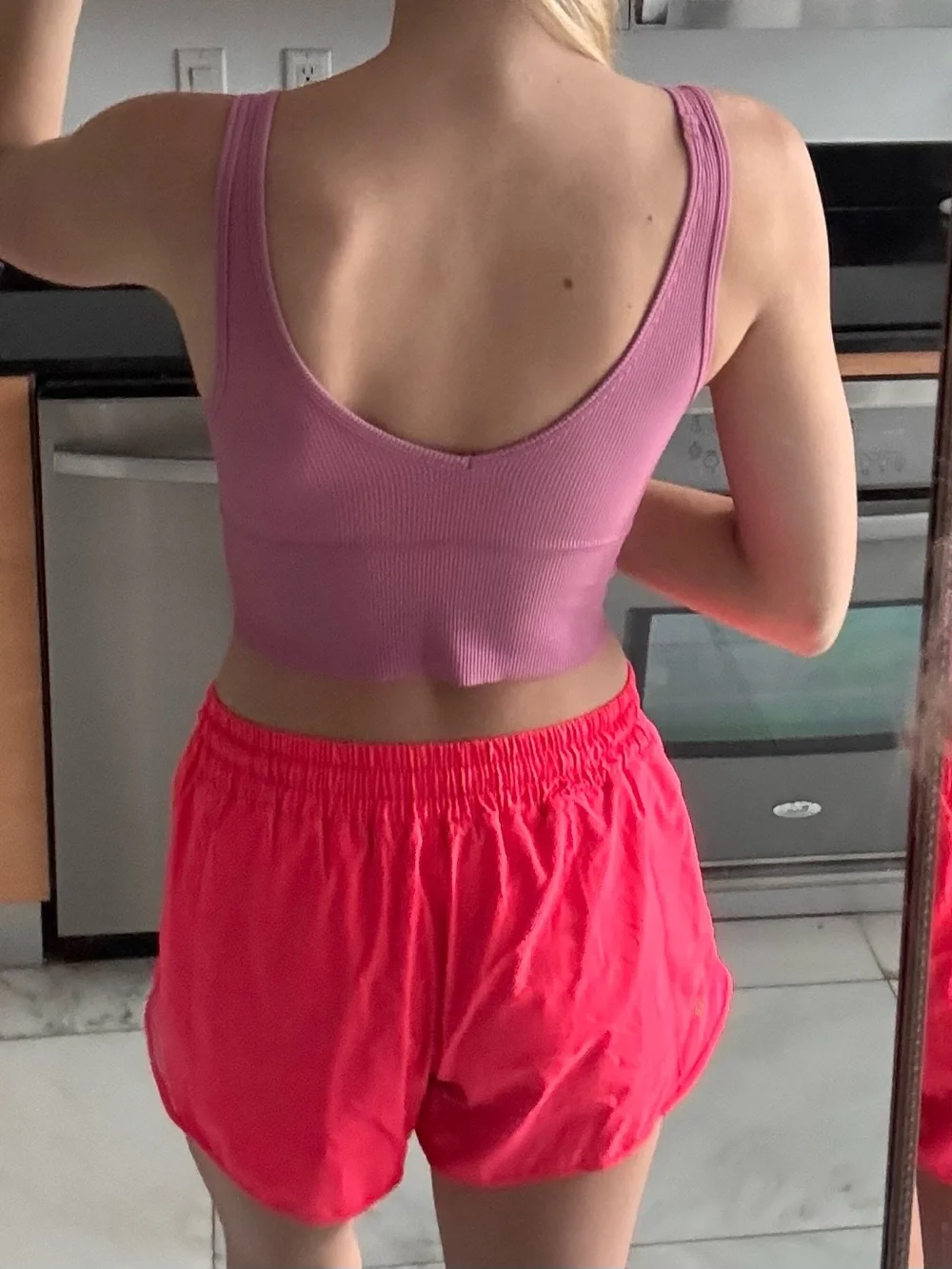 lululemon athletica Ribbed Cropped Tank Top in Pink